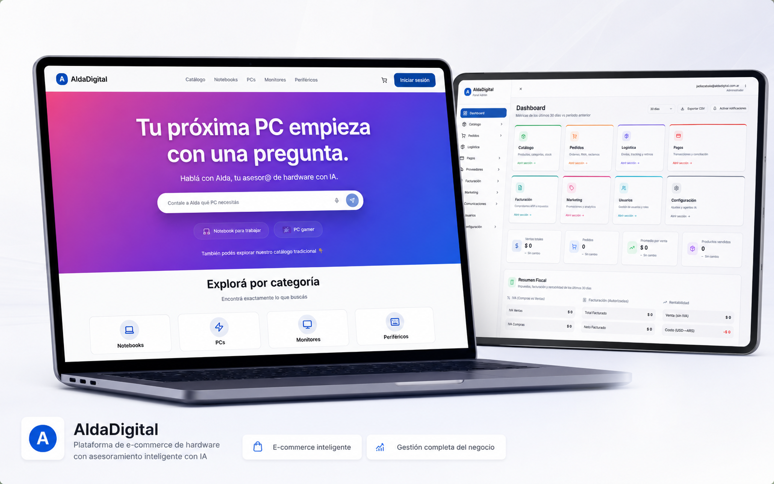 Captura del proyecto AldaDigital